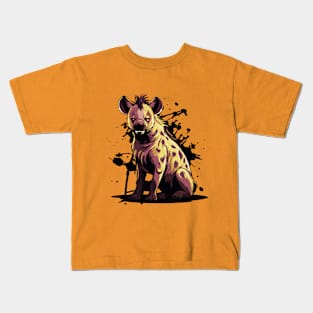 Scary African Spotted Hyena Kids T-Shirt